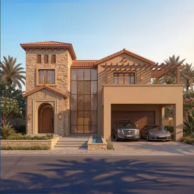 Villa facade elevation