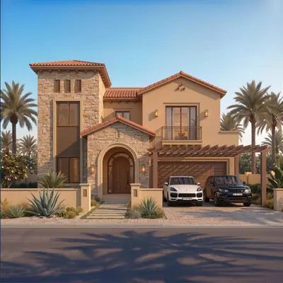Villa facade elevation