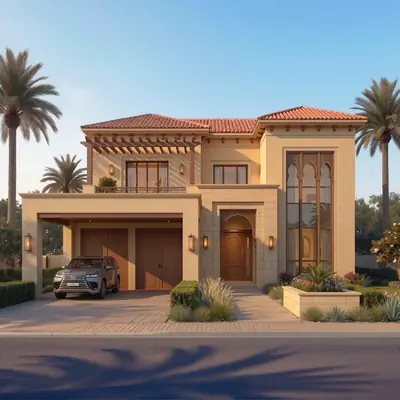 Villa facade elevation