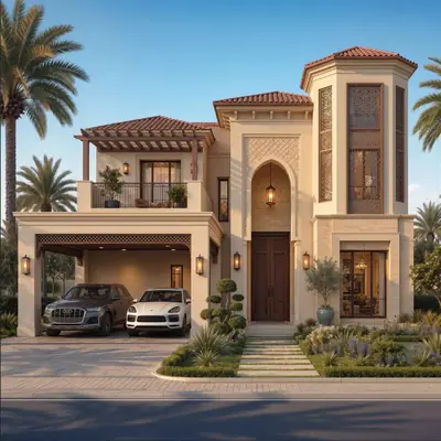 Villa facade elevation