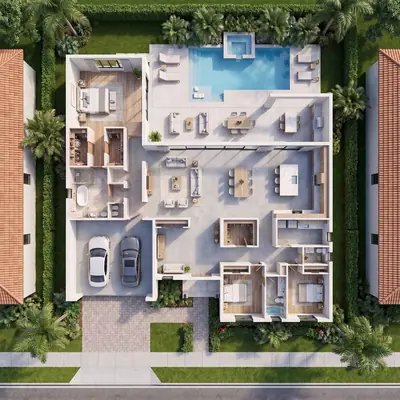 3D floor plan dollhouse