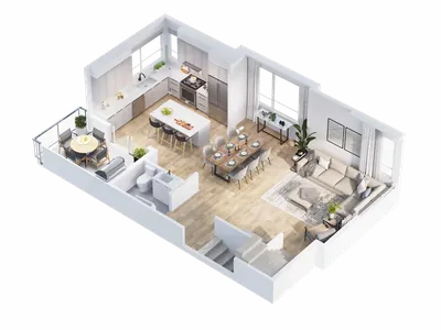 3D floor plan dollhouse