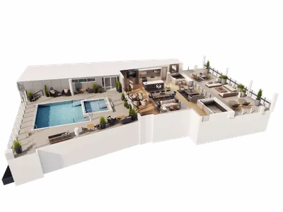 3D floor plan dollhouse