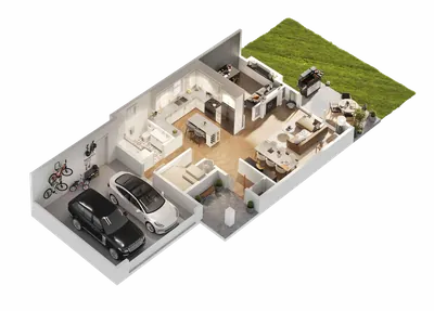 3D floor plan dollhouse