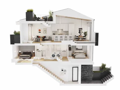 3D floor plan dollhouse